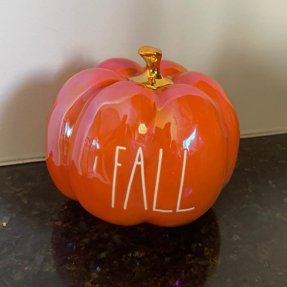 Rae Dunn  - FALL -  baby iridescent orange pumpkin